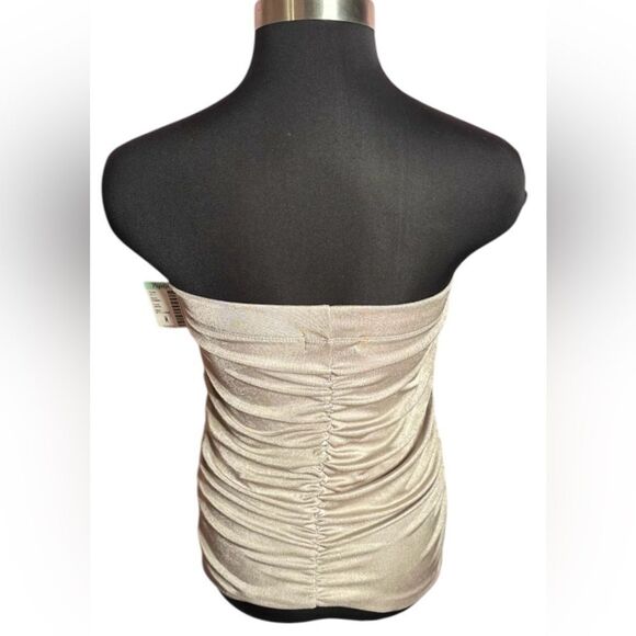 Popular21 Shimmer  Ruched Tube Top Size M NWT - Picture 2 of 3